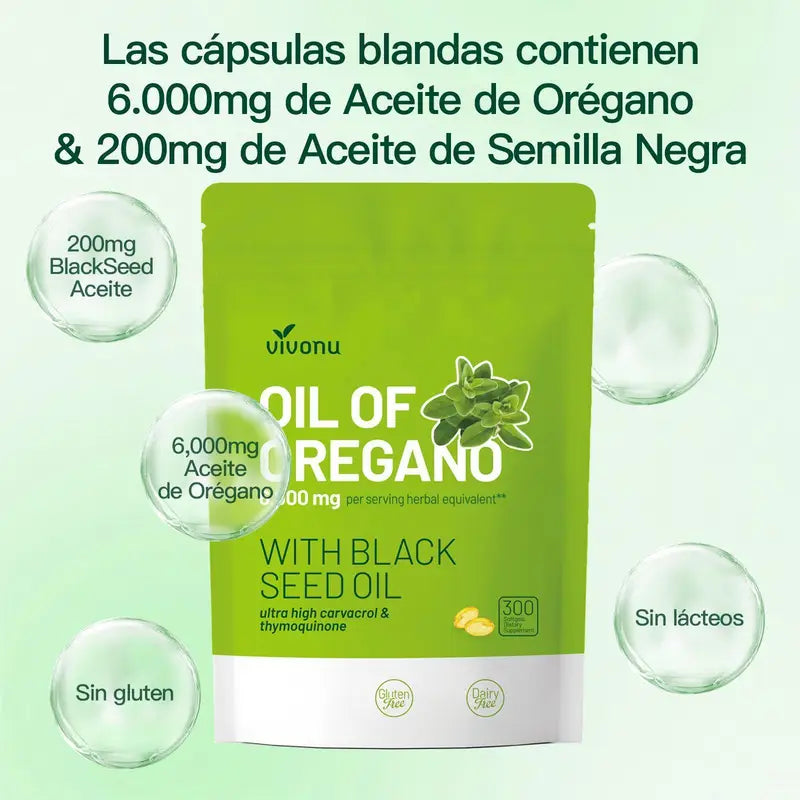 VIVONU- Aceite de Orégano Premium: Protección y Vitalidad Diaria