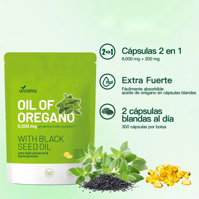 VIVONU- Aceite de Orégano Premium: Protección y Vitalidad Diaria
