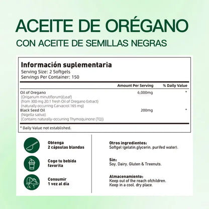 VIVONU- Aceite de Orégano Premium: Protección y Vitalidad Diaria